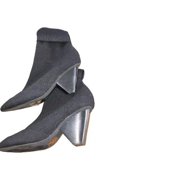 Womens Jeffrey Campbell Black Socklining Leather Ankle Booties Boots Size 7 - Picture 4 of 9